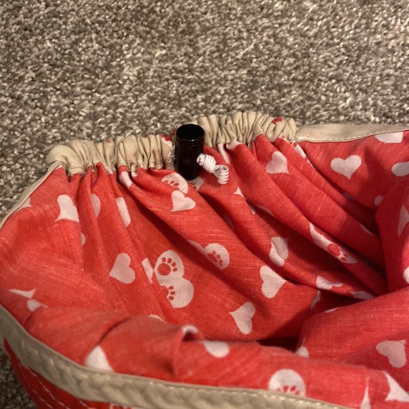 Set of 2 Surgical Bouffant caps Scrub Nurse Dog Cat Heart Roses Red Homemade hat - Picture 6 of 12